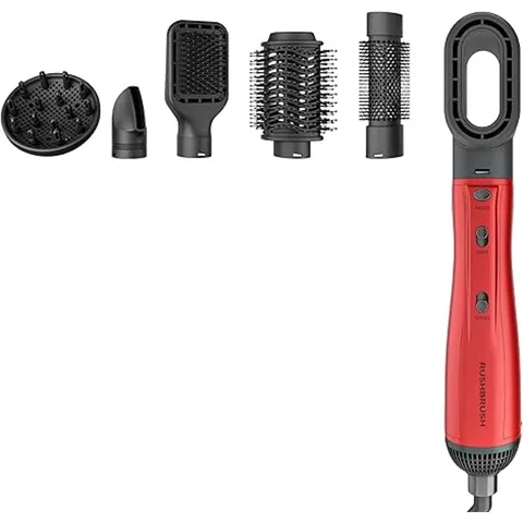 Rush Brush Plus 6 Airstyler 1300 Watt - Plus 6 Red